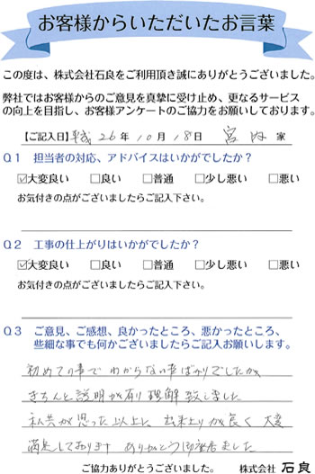 「松戸市 宮内家」 きちんと説明が有り理解できました。