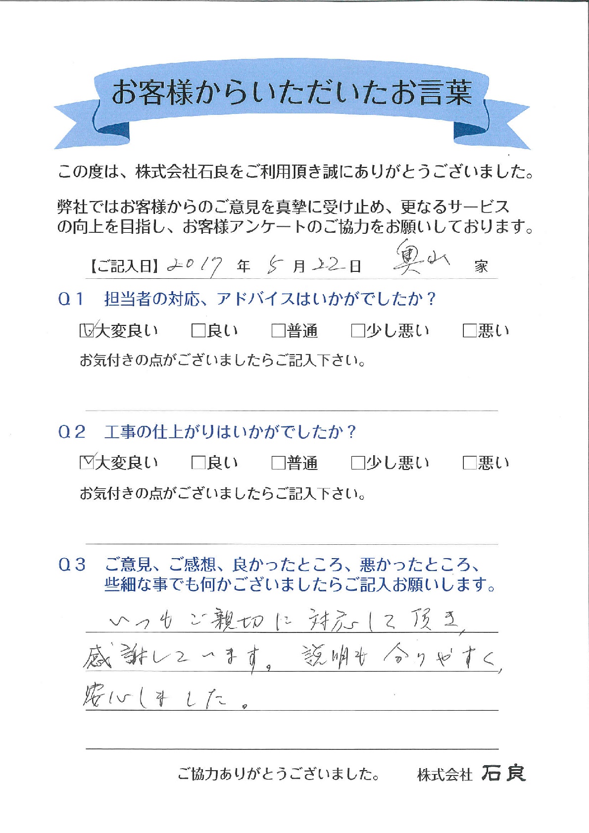 「松戸市　奥山家」説明も分りやすく安心しました。