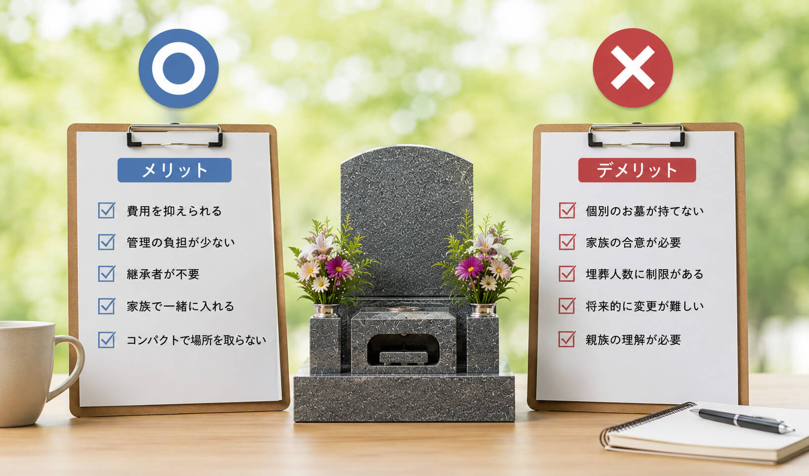 家族墓のメリットとデメリット